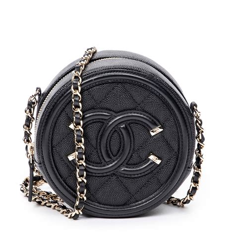 chanel filigree round clutch with chain|Chanel Black Caviar CC Filigree Round Chain Clutch Available .